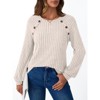 Womens Lightweight Sweaters Long Sleeve Shirts Dressy Casual Formal Tops Outfits 2025 Early Fall Winter Clothing - 2 of 4