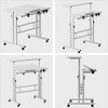 Mobile Standing Desk, Height Adjustable Stand Up Desk with Lockable Wheels, Portable Rolling Laptop Desk with Tilting Tabletop for Home - 4 of 4