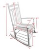 VYNXARIA Elegant White Wooden Porch Rocker Chair for Relaxation - Classic Design,Comfortable Seating£¬without mat - 3 of 4