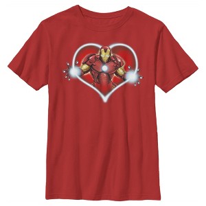 Boy's Marvel Iron Man Repulsors Heart T-Shirt - 1 of 4