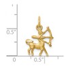 Black Bow Jewelry 14k Yellow Gold Sagittarius the Archer Zodiac Satin & D/C Charm - 4 of 4