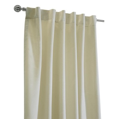 Seren Natural Velvet Room Darkening 50" x 95" Curtain Panel