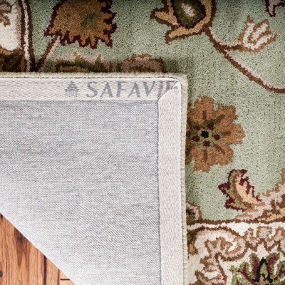 Heritage HG453 Hand Tufted Area Rug - Sage/Ivory - 5'x8' - Safavieh.