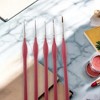 Unique Bargains Liner Brush for Watercolor Wooden Handle with Wolf Hair Bristles 5 Pcs - 2 of 3