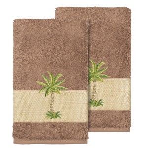 Linum Home Textiles 100% Turkish Cotton COLTON Embellished Towel Set - 1 of 2