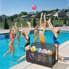 Premium Wicker Poolside Storage Organizer with Wheels – Large Outdoor Basket for Pool Floats, Toys & Towels – Weather-Resistant PE Rattan - 3 of 4
