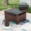Sonkuki 2-Piece Ottomans with Solution-Dyed Fabric Cushion, All-Weather Wicker Ottomans, Ideal for Patio - 4 of 4