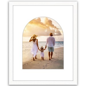 Americanflat Picture Frame with Arch-Shaped Mat - Ideal for Any Room, Living Rooms, Dorm Room - 1 of 4