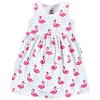 Hudson Baby Infant Girl Cotton Dress, Cardigan and Shoe 3pc Set, Bright Flamingo, 12-18 Months - 4 of 4