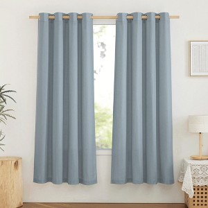 NICETOWN Linen Curtains, Vintage Grommet Top Semi Sheer Drapes, Privacy Assured Bedroom & Living Room Window Treatments - 1 of 4