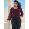 VENUS Womens Tie-Front Button-Up Top - 4 of 4