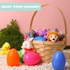 Joyfy 12/24 Packs Prefilled Easter Eggs with Mini Stuffed Animal Plush Toys for Kids Easter Egg Hunt Filler Stuffer Party Favor Gifts - 4 of 4