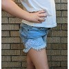 Girl's Crochet Lace Side Shorts - Lucky & Blessed - 2 of 4