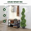 VEVOR 2 pcs. Artificial Boxwood Tower Topiary Spiral Artificial Plant 91cm high Decorative Plant Green Plastic PE Iron Topiary Plants,Green - 3 of 4