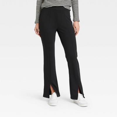 Women's Mid-Rise Straight Leg Trousers - Who What Wear™ Black