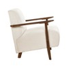 Grungis Corduroy Accent Chairs,Living Room Chairs with Solid Wood Arms and Legs in Brown Finish,Comfy Chairs for Living Room,Bedroom - 4 of 4