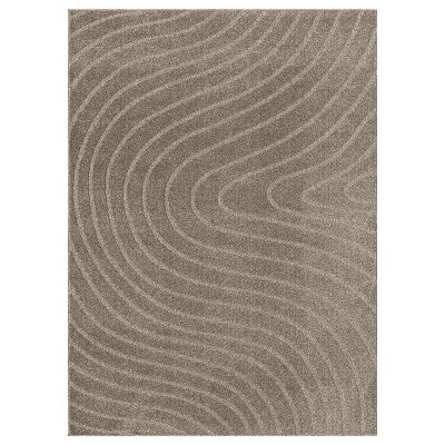 Luxe Weavers Modern Geometric Wave Area Rug