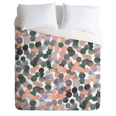 Twin/Twin XL Amy Sia Gracie Spot Duvet Set Orange - Deny Designs