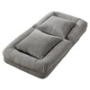 TROPOW Adjustable 5-Position Floor Sofa – Upholstered Human/Dog Bed with 2 Plush Pillows for Living Room, Bedroom & Gaming - 2 of 4
