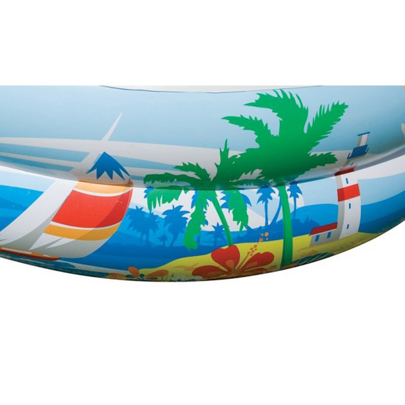 Intex 8.5’x5.25’x18” Seaside Paradise Inflatable Kiddie Pool & Electric Air Pump, 4 of 7