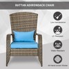 Gulche Patio Wicker Adirondack Chair with Ottoman, Outdoor Fire Pit Chair with Cushions, High-Back, Large Seat for Deck, Garden,Backyard, Sky Blue - 4 of 4