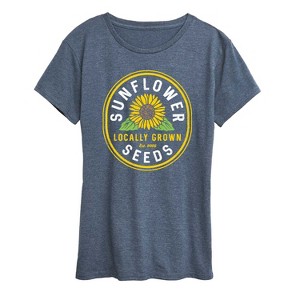 Women's - Instant Message - Sunflower Seeds Short Sleeve Graphic T-Shirt - 1 of 4