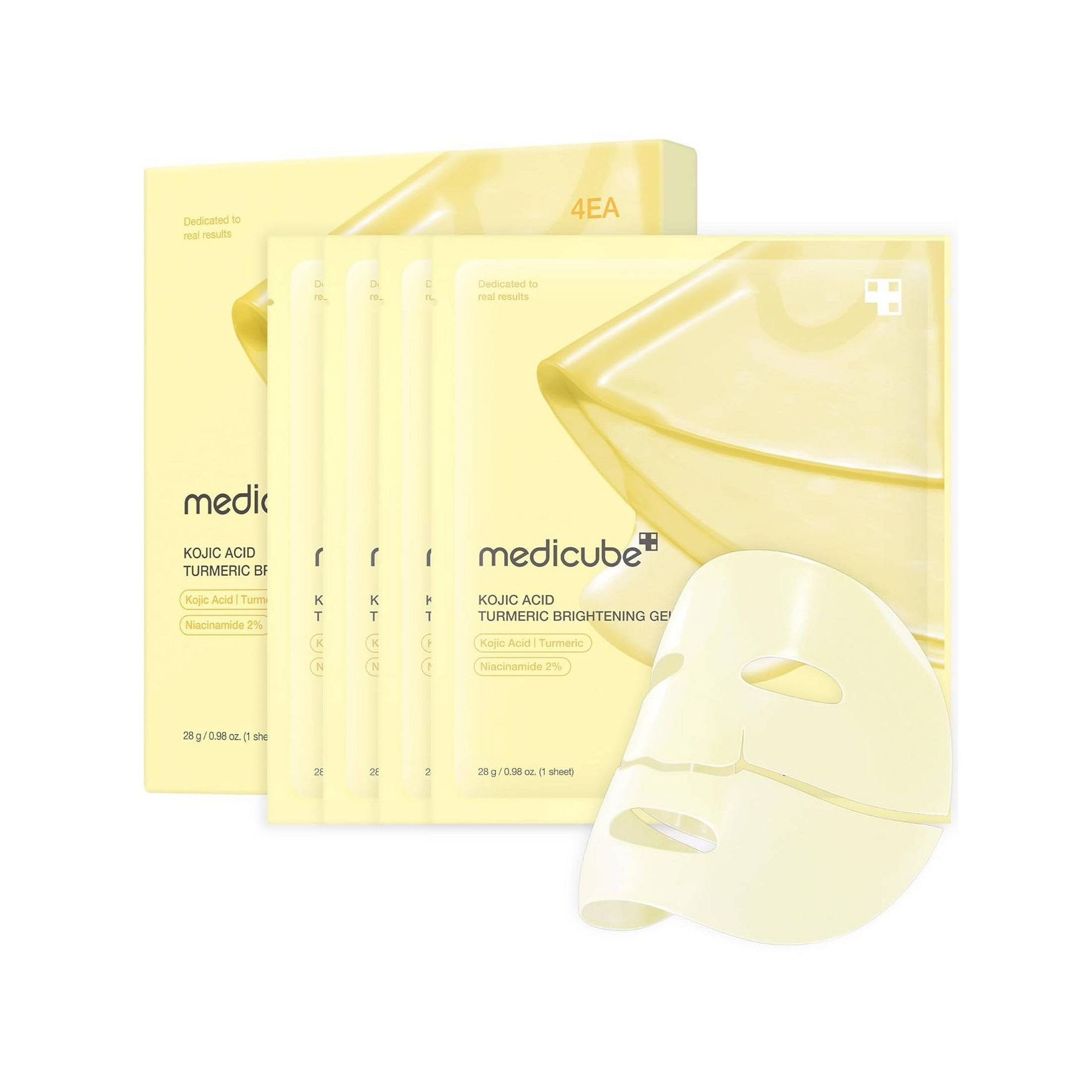 medicube Kojic Acid Turmeric Brightening Gel Face Mask Korean Skincare: Unscented, Recommended for Normal Skin