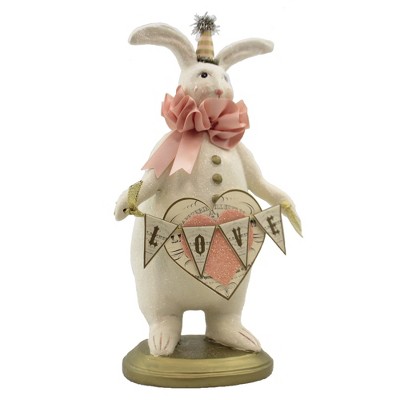 Heather Myers 9.25" Andre Valentines Day Rabbit Heart  -  Decorative Figurines