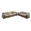 Corduroy Upholstered 2-Seater and 3-Seater Sofa Set with Flexible Combination and Easy to Assemble - 4 of 4
