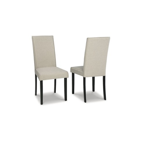 Signature Design By Ashley Kimonte Upholstered Dining Chair 2 Count Beige Dark Brown Target