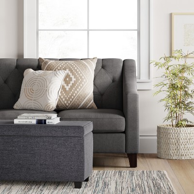 Double Storage Ottoman Dark Gray - Room Essentials™