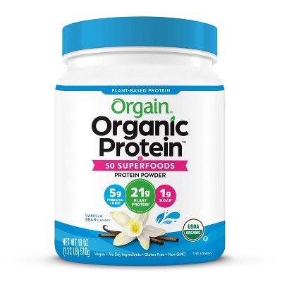 Orgain Organic Vegan Protein & Superfoods Powder - Vanilla - 16oz