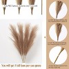 4 PCs Faux Pampas Grass Decor, 44 Inch Tall Fluffy Artificial Fake Flower Boho Decor, Bulrush Grass for Vase Filler, Farmhouse Home Wedding Decor - 3 of 4