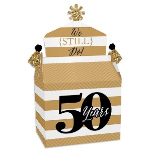 Big Dot of Happiness We Still Do - 50th Wedding Anniversary - Treat Box Party Favors - Anniversary Party Goodie Gable Boxes - Set of 12 - 1 of 4