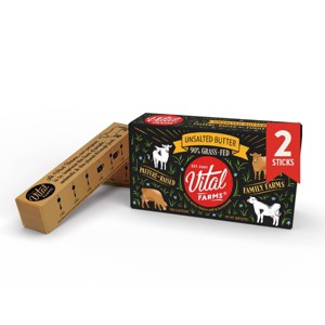 Vital Farms Pasture-Raised Unsalted Butter - 8oz - 1 of 4