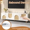 69" Modern Farmhouse TV Stand with Arched Doors & Solid Wood Legs for 75" TV,Living Room or Bedroom-Baofuwish - 3 of 4