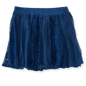 Aeropostale Womens Vertical Lace Overlay Mini Skirt - 1 of 1