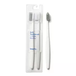 White Manual Toothbrush - 2ct - Smartly™