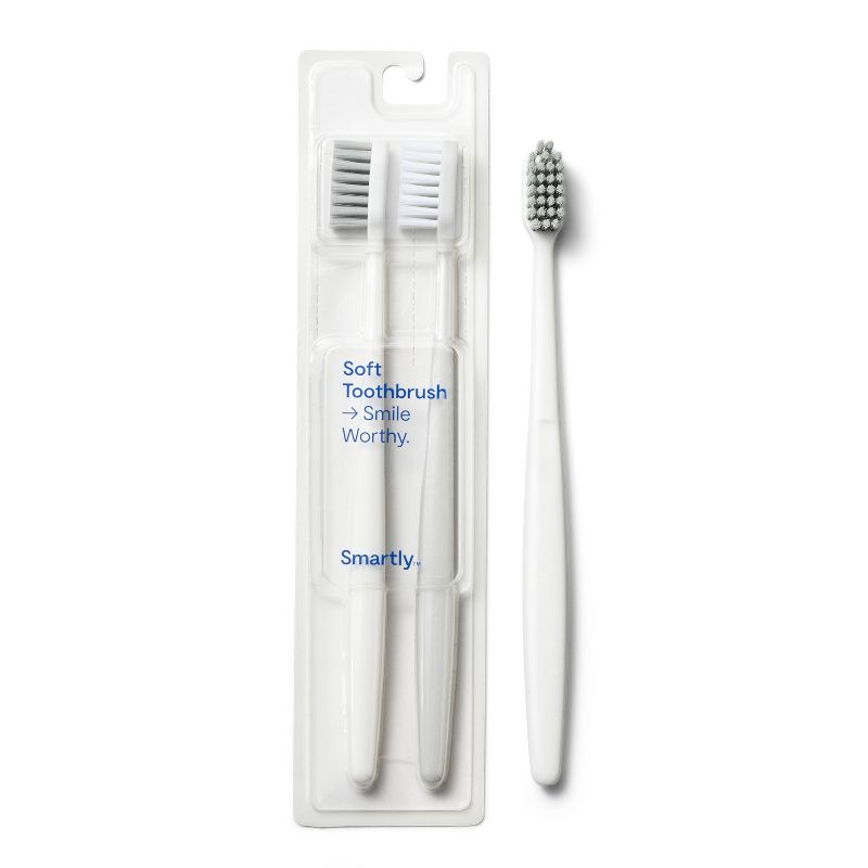 Manual Toothbrush - 2ct - Smartly™, 1 of 12