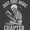 Rerun Island Women Just One More Chapter Skeleton Short Sleeve Graphic Cotton Cropped Loose T-shirt - 2 of 4