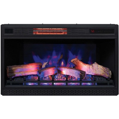 Classic 32-Inch White Electric Fireplace with Mantel