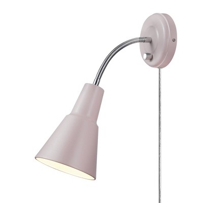 Sophie 1-Light Plug-In or Hard Wire Wall Sconce Matte Rose - Globe Electric