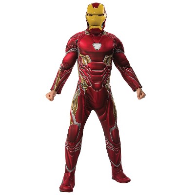Mens  Iron Man Costume - One Size Fits Most - Red