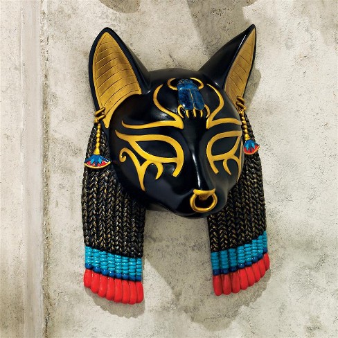Design Toscano Masks Of Ancient Egyptian Gods: Bastet Wall Sculpture :  Target