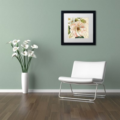 Lisa Audit Floral Canvas Art with Black Wood Frame