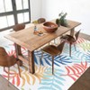 Modern Throw Rugs Botanical Area Rug Machine Washable Rug Stain Resistant Easy Cleaning Area Rug Low Pile Floor Cover Folding Carpet For Home Decor - 2 of 4