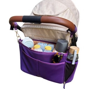 Sarah Wells Deluxe Stroller Caddy Organizer – Insulated, Machine-Washable with Crossbody Strap, Storage Pockets & Luggage Sleeve - 1 of 4