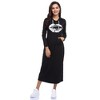 Women Long Sleeve Pullover Hoodie Dress Stripe Pocket Slim Sweatshirt Casual Maxi Dress - 2 of 4