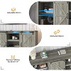 Farmhouse TV Stand for 80 Inch TVs, 70 Inch Media Console with Sliding Barn Doors & Storage Cabinets - 3 of 4