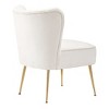 WestinTrends Phoebe Upholstered Tufted Velvet Accent Chair With Metal Leg - 4 of 4